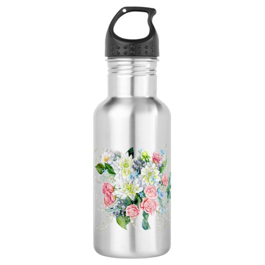 Floral Bouquet Edelstahlflasche (Vorderseite)