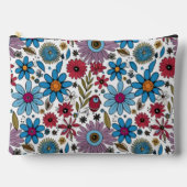 Floral Bouquet Elegant Flowers and Leaves Design Zubehörtasche (Vorderseite)