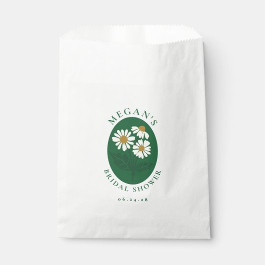 Floral Bouquet Favor Treat Bag Geschenktütchen (Vorderseite)