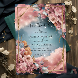 Floral Bouquet Fine Selection Luxus Save the Date Einladung