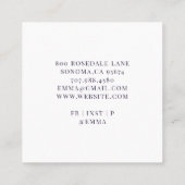 Floral Bouquet Florist Quadratische Visitenkarte (Rückseite)