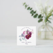 Floral Bouquet Florist Quadratische Visitenkarte (Stehend Vorderseite)