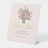 Floral Bouquet Frische Pasta machen Blume Bar Sockelschild (Vorderseite)