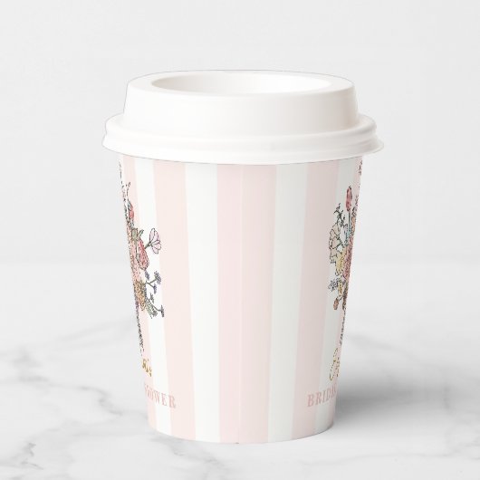 Floral Bouquet Frische Pasta machen Brautparty Pappbecher (Rechts)