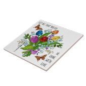 Floral Bouquet, Gedicht von 1 Korinthen 16:14 Fliese (Seite)