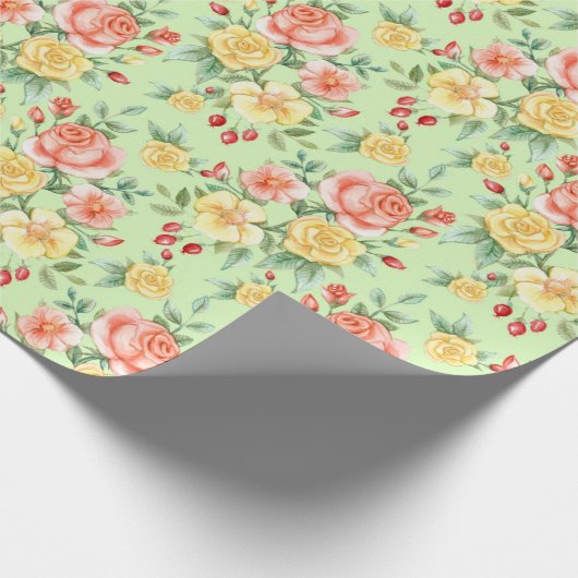 Floral Bouquet Geschenkpapier (Ecke)