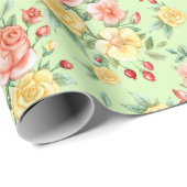 Floral Bouquet Geschenkpapier (Rolleneckpunkt)