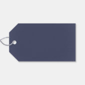 Floral Bouquet Gipskraut Navy Geschenkanhänger (Rückseite Horizontal)