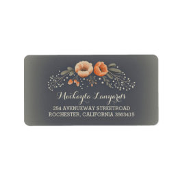 Floral Bouquet Gipskraut Vintag Adressaufkleber