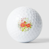 Floral Bouquet Golf Balls mit Text Golfball (Vorderseite)