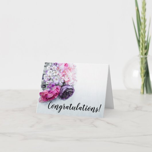 Floral Bouquet Greeting Card Karte (Vorderseite)