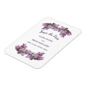 Floral Bouquet Hochzeit speichern das Datum Magnet (Linke Seite)