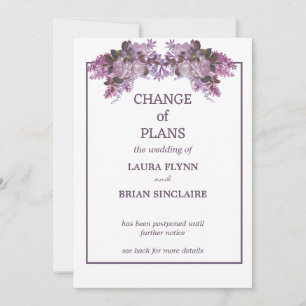 Floral Bouquet Hochzeitsaufschiebung Save the Date Feiertagskarte