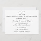 Floral Bouquet Hochzeitseinladung Einladung (Rückseite)