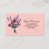Floral Bouquet House Reinigungsservice Soziale Sym Visitenkarte (Vorderseite)