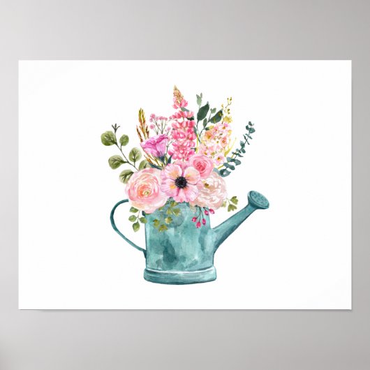 Floral Bouquet in einer Tränkdose Poster (Vorne)