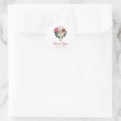 Floral Bouquet Klassischer Rundaufkleber Runder Aufkleber (Tasche)