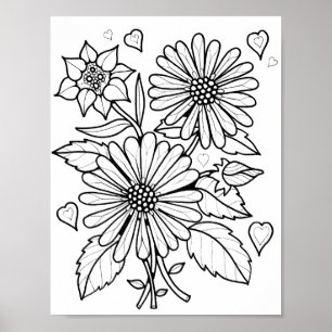 Floral Bouquet Kunst, Dichtung und Musik Poster
