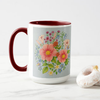Floral Bouquet Large Tasse