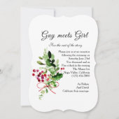 Floral Bouquet Lässiger Empfang Einladung (Vorderseite)