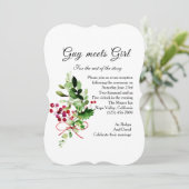 Floral Bouquet Lässiger Empfang Einladung (Stehend Vorderseite)