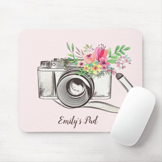 Floral Bouquet mit Camera Mouse Pad Mousepad (Mit Mouse)