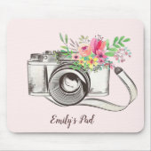 Floral Bouquet mit Camera Mouse Pad Mousepad (Vorne)