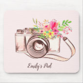Floral Bouquet mit Camera Mouse Pad Mousepad (Vorne)