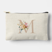 Floral Bouquet Monogramm Kosmetik-/Zubehörtasche Zubehörtasche (Vorderseite)