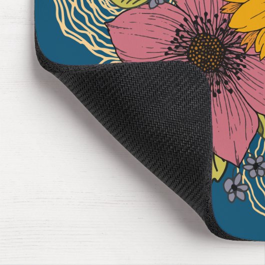 Floral Bouquet Mouse Pad Mousepad (Ecke)
