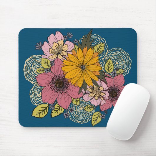 Floral Bouquet Mouse Pad Mousepad (Mit Mouse)