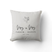 Floral Bouquet MRS & MRS Quote Lesbian Couple