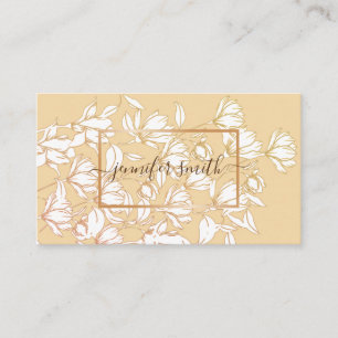 Floral Bouquet Muster Simple Coral Peach Elegante Visitenkarte