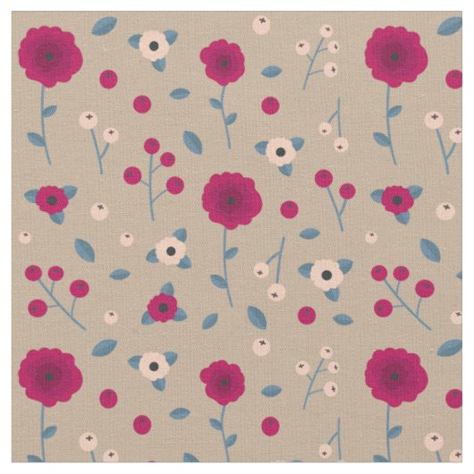 Floral Bouquet Muster Stoff (Nahaufnahme)