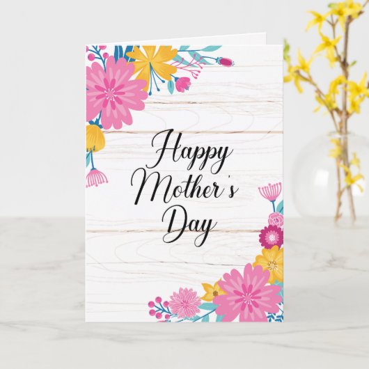 Floral Bouquet Muttertag Karte (Gelbe Blume)