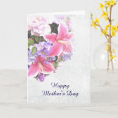 Floral Bouquet Muttertag Karte (Gelbe Blume)