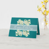 Floral Bouquet Orchid Blume Aqua Ticino Karte (Gelbe Blume)