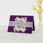 Floral Bouquet Orchid Blume Lila Girl Karte (Gelbe Blume)