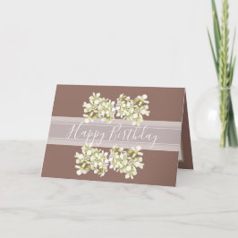 Floral Bouquet Orchid Flower Red Girl Birthday Karte