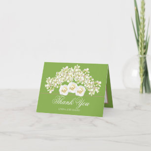 Floral Bouquet Orchids & Rose Hochzeit Vielen Dank Dankeskarte