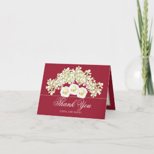 Floral Bouquet Orchids & Rose Hochzeit Vielen Dank Dankeskarte