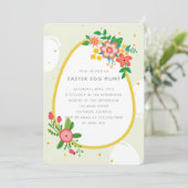 Floral Bouquet Ostereier Party Einladung (Stehend Vorderseite)