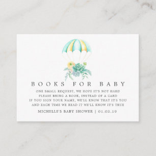Floral Bouquet Parachute Babydusche Anfrage Begleitkarte