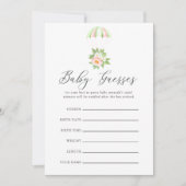 Floral Bouquet Parachute Babydusche Ratschläge Einladung (Vorderseite)