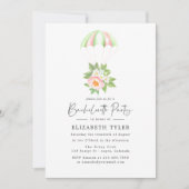 Floral Bouquet Parachute Junggeselinnen-Abschied Einladung (Vorderseite)