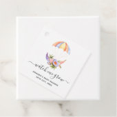 Floral Bouquet Parachute Kinderdusche Danke Geschenkanhänger (Beispiel)