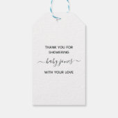 Floral Bouquet Parachute Kinderdusche Danke Geschenkanhänger (Rückseite)