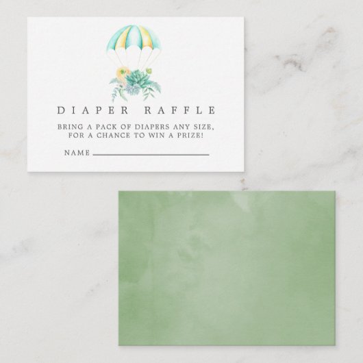 Floral Bouquet Parachute Kinderdusche Windelwanne Begleitkarte (Vorne/Hinten)