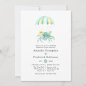 Floral Bouquet Parachute Probe Abendessen Einladung (Vorderseite)