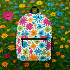Floral Bouquet Pattern with Leaves elegant Bedruckter Rucksack